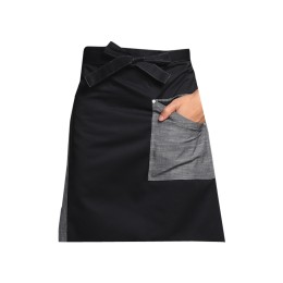 SKAP052 design fashion denim apron online order restaurant apron apron apron hk center tied front style SKAP052 design fashion denim apron online order restaurant apron apron apron hk center tied front style